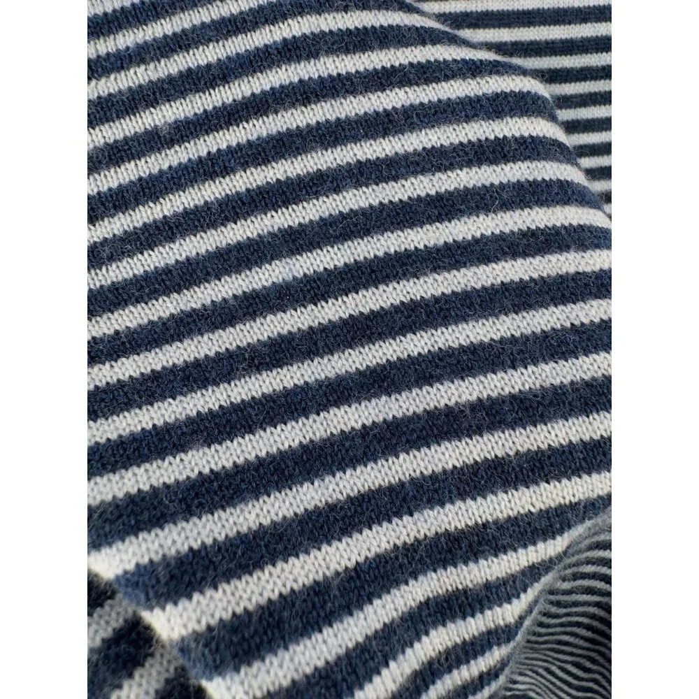 Banana Republic mens striped extra fine merino wool sweater‎ stiped navy sz XXL
